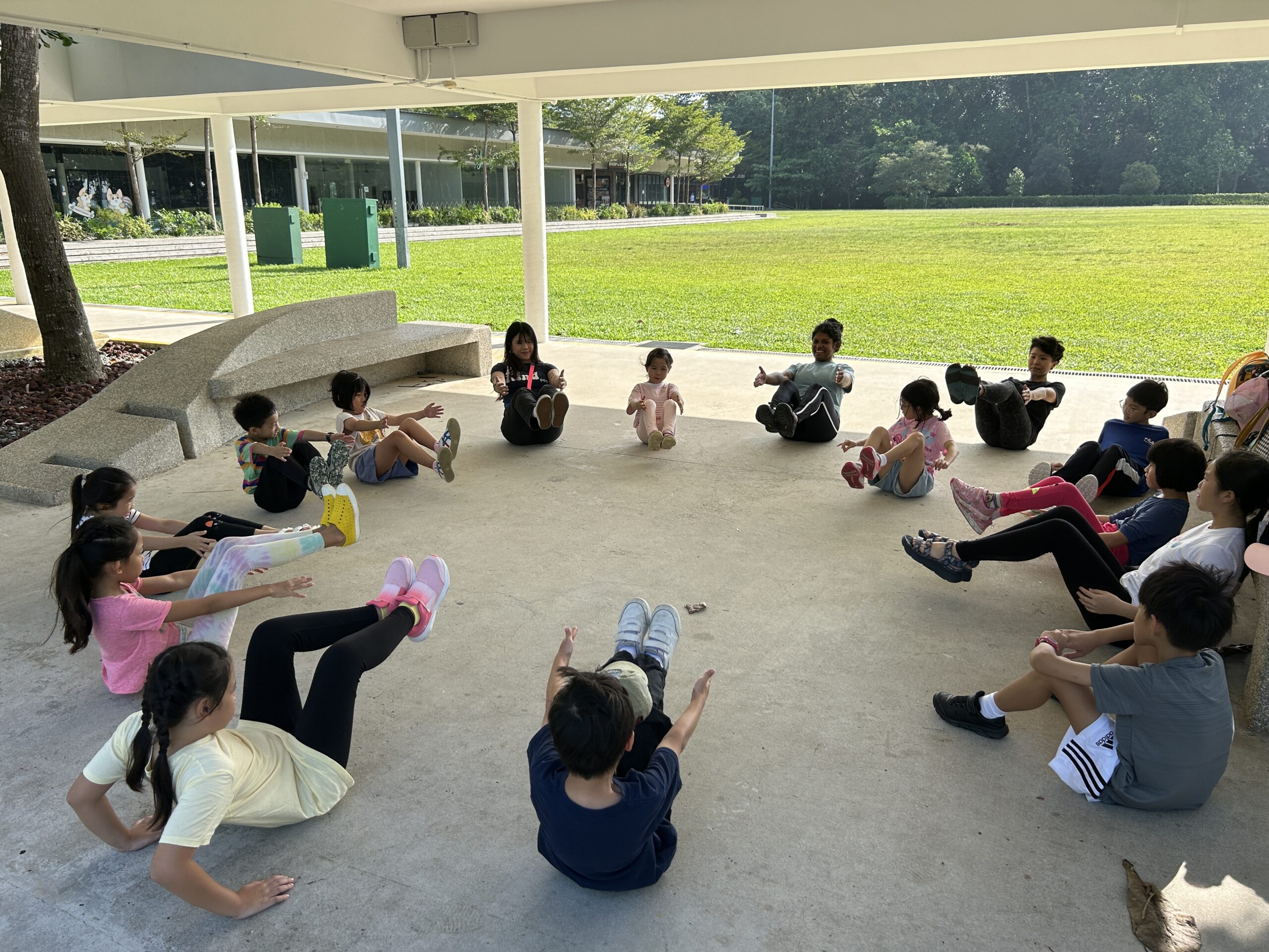 Child at beach Singapore camp