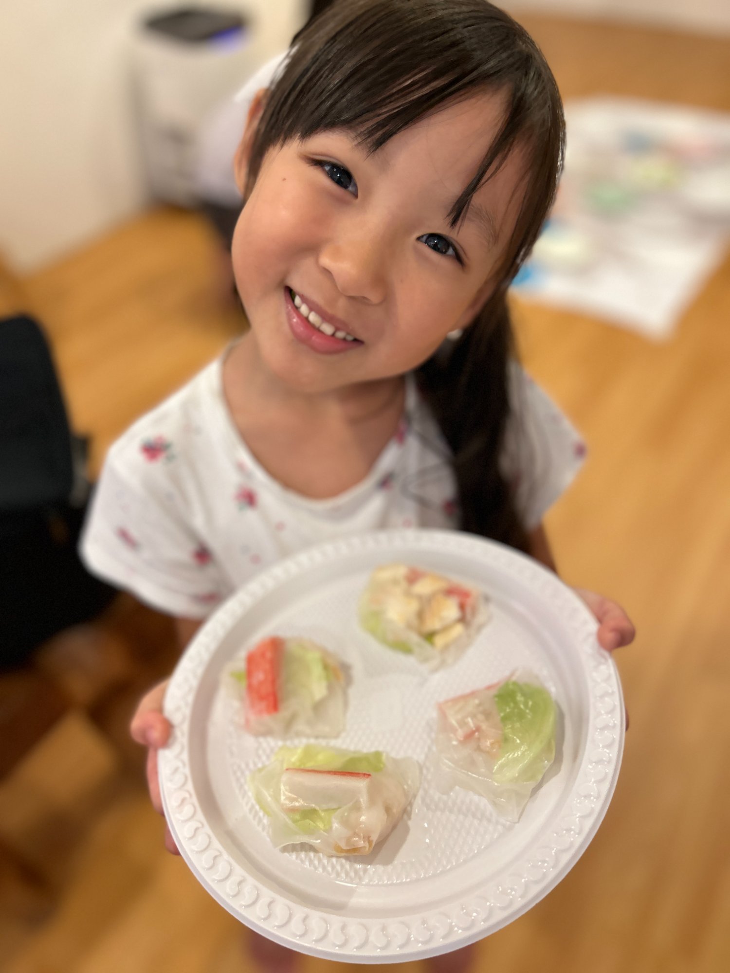 Child with meal mindfulness camp cooking