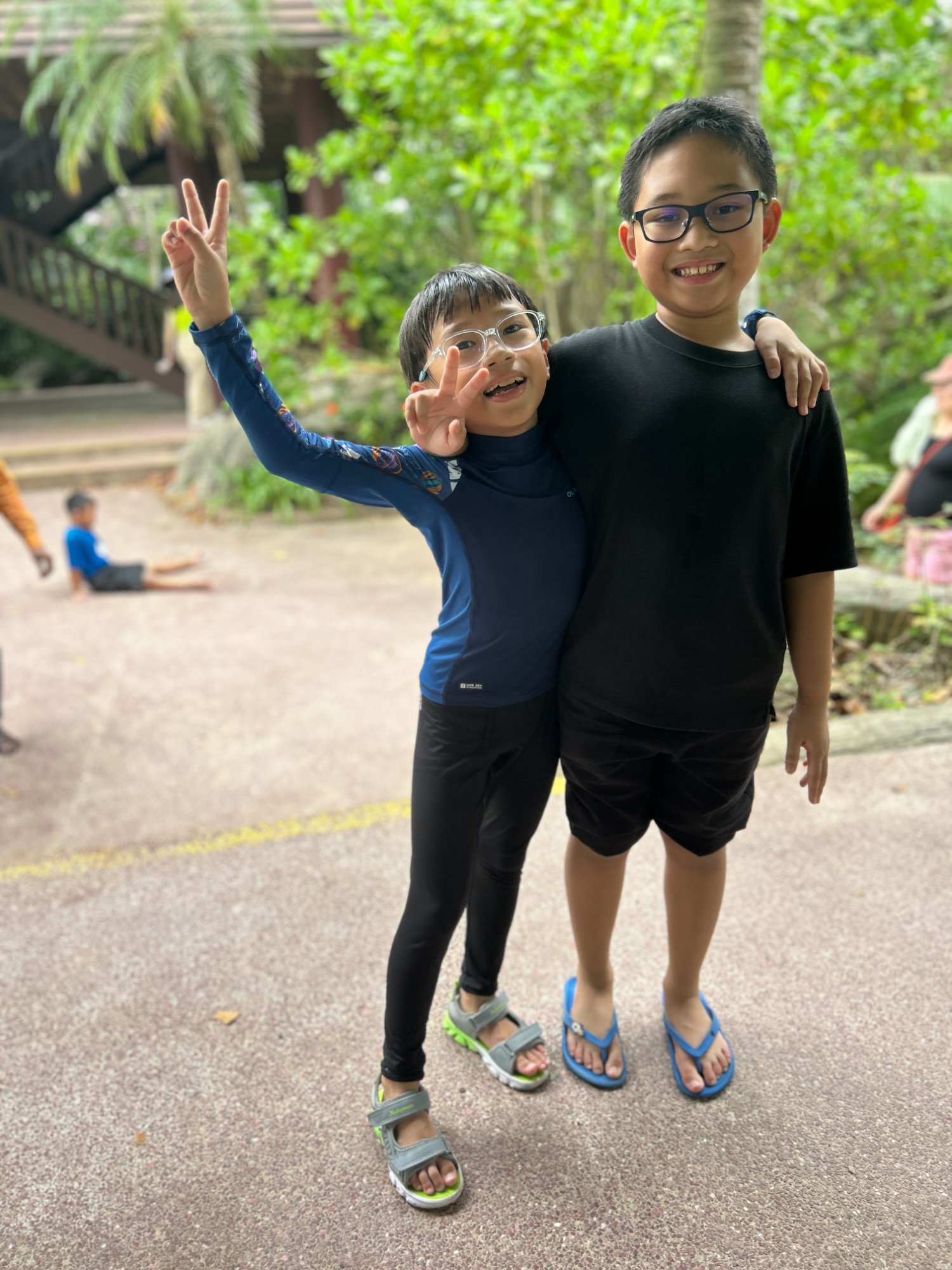 Kids walking Singapore mindfulness camp