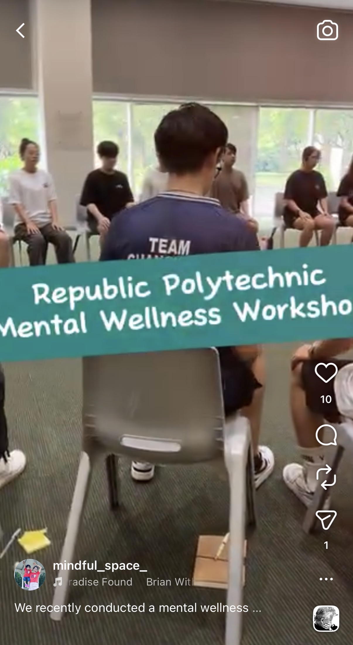 Republic Polytechnic Mental Wellness Workshop